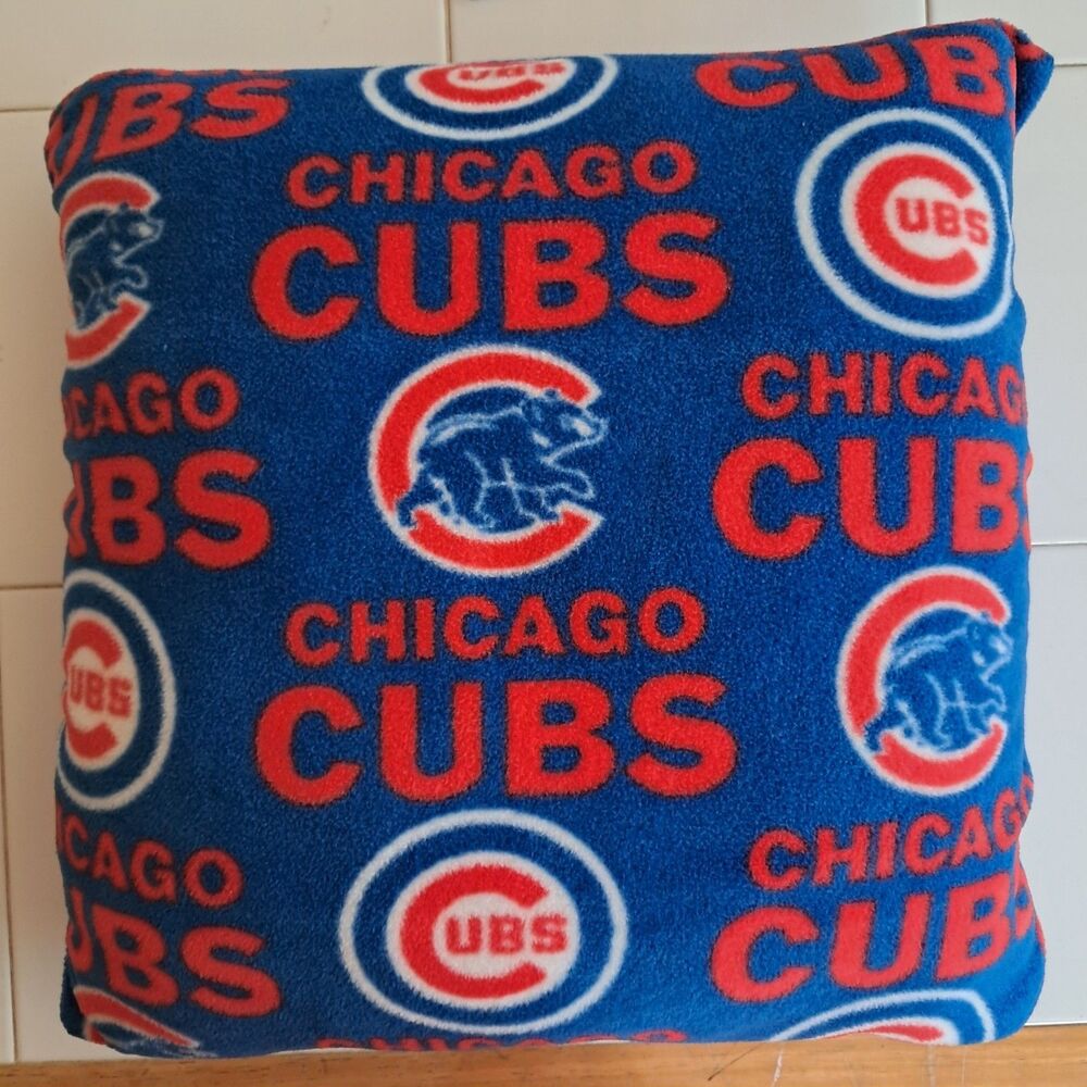 Chicago Cubs MLB Baseball Throw Pillow Removable Cover 15×15.5"